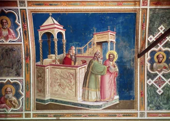 Die Vertreibung Joachims aus dem Tempel, ca. 1305